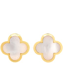 ヴァンクリーフアーペル Van Cleef & Arpels ピュア アルハンブラ VCARA38800 パールホワイト×イエローゴールド K18YG マザーオブパール ピアス Au750 18K 18金 白 シェル