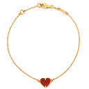 ヴァンクリーフアーペル Van Cleef & Arpels スウィート ハート カーネリアン VCARN59L00 レッド×ローズゴールド K18RG カーネリアン ブレスレット 18K