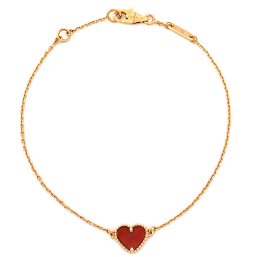ヴァンクリーフアーペル Van Cleef & Arpels スウィート ハート カーネリアン VCARN59L00 レッド×ローズゴールド K18RG カーネリアン ブレスレット 18K