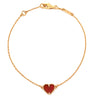 ヴァンクリーフアーペル Van Cleef & Arpels スウィート ハート カーネリアン VCARN59L00 レッド×ローズゴールド K18RG カーネリアン ブレスレット 18K