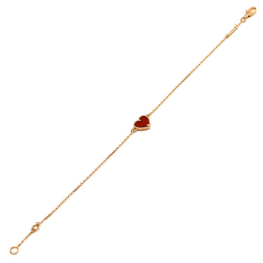 ヴァンクリーフアーペル Van Cleef & Arpels スウィート ハート カーネリアン VCARN59L00 レッド×ローズゴールド K18RG カーネリアン ブレスレット 18K