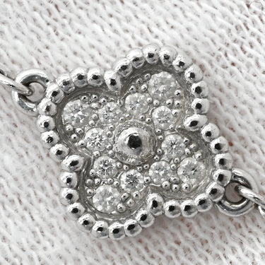 ヴァンクリーフアーペル Van Cleef & Arpels スウィート アルハンブラ VCARO85600 ホワイトゴールド K18WG ブレスレット Au750 18K WG ダイヤモンド 12石