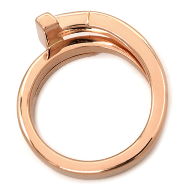 ティファニー Tiffany & Co Tスクエア ラップ ローズゴールド K18PG ダイヤモンド リング 指輪 ピンクゴールド AU750 18K 7石 7P ダイヤモンド 11.5号