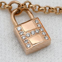 エルメス HERMES ケリー クロシェット ダイヤ H220550B ローズゴールド K18PG ダイヤモンド ピアス ピンクゴールド 750 18K カデナ ドロップ スウィング