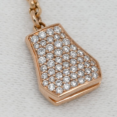 エルメス HERMES ケリー クロシェット ダイヤ H220550B ローズゴールド K18PG ダイヤモンド ピアス ピンクゴールド 750 18K カデナ ドロップ スウィング