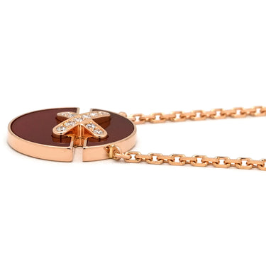 ショーメ CHAUMET ジュ ドゥ リアン ハーモニー SM ペンダント 084428 レッド×ピンクゴールド K18PG ダイヤモンド オニキス ネックレス 750 18K PG ダイヤ カーネリアン 赤