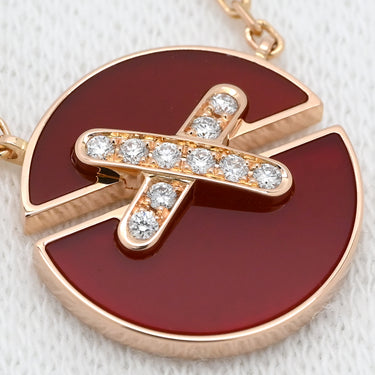 ショーメ CHAUMET ジュ ドゥ リアン ハーモニー SM ペンダント 084428 レッド×ピンクゴールド K18PG ダイヤモンド オニキス ネックレス 750 18K PG ダイヤ カーネリアン 赤