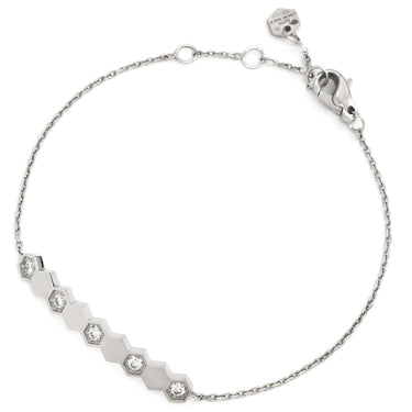 ショーメ CHAUMET ビー ドゥ ショーメ ハニカム 084850-000 ホワイトゴールド K18WG ダイヤモンド ブレスレット Bee My Love 5石 ダイヤ