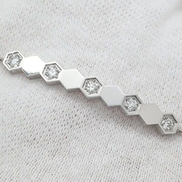 ショーメ CHAUMET ビー ドゥ ショーメ ハニカム 084850-000 ホワイトゴールド K18WG ダイヤモンド ブレスレット Bee My Love 5石 ダイヤ