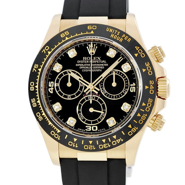 腕時計 ロレックス ROLEX コスモグラフ デイトナ 116518LNG ランダム番 自動巻き メンズ ランダム番 K18YG無垢 純正ダイヤ ブラック