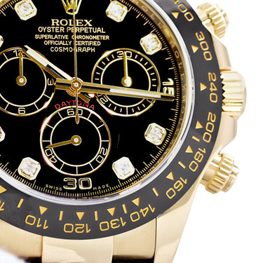 腕時計 ロレックス ROLEX コスモグラフ デイトナ 116518LNG ランダム番 自動巻き メンズ ランダム番 K18YG無垢 純正ダイヤ ブラック