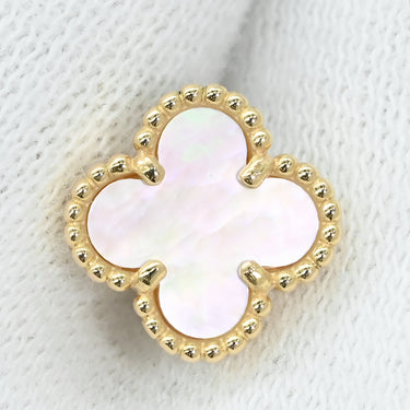ヴァンクリーフアーペル Van Cleef & Arpels スウィート アルハンブラ VCARA44800 パールホワイト×イエローゴールド K18YG マザーオブパール ピアス 750 18K 18金 マザーオブパール