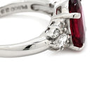 ノンブランド NON BRAND レッドトルマリン 3.37ct ダイヤリング レッド×プラチナシルバー Pt900 ダイヤモンド レッドトルマリン リング 指輪 赤 18K 750 YG オーバルミックスカット ルベライト 12.5号