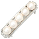 ミキモト MIKIMOTO あこやパール 帯どめ パールホワイト×ホワイトゴールド K14WG パール アクセサリー MIKIMOTO 帯留 5P 5粒 真珠