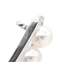 ミキモト MIKIMOTO あこやパール 帯どめ パールホワイト×ホワイトゴールド K14WG パール アクセサリー MIKIMOTO 帯留 5P 5粒 真珠