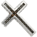カシケイ KASHIKEY ダイヤ ブラウンダイヤ クロス ゴールド×プラチナシルバー Pt900 K18 ペンダントトップ Kashikey 18K 750 プラチナ900 十字架 クロス