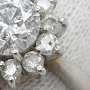 ノンブランド NON BRAND ダイヤモンド 1.171ct 0.565ct フラワーモチーフ プラチナシルバー Pt900 ダイヤモンド リング 指輪 プラチナ900 ホールマーク 8号