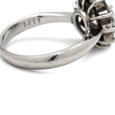 ノンブランド NON BRAND ダイヤモンド 1.171ct 0.565ct フラワーモチーフ プラチナシルバー Pt900 ダイヤモンド リング 指輪 プラチナ900 ホールマーク 8号