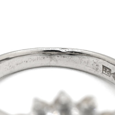ノンブランド NON BRAND ダイヤモンド 1.171ct 0.565ct フラワーモチーフ プラチナシルバー Pt900 ダイヤモンド リング 指輪 プラチナ900 ホールマーク 8号