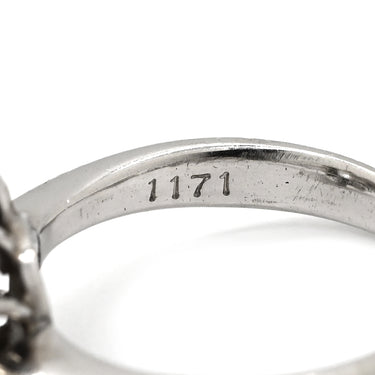 ノンブランド NON BRAND ダイヤモンド 1.171ct 0.565ct フラワーモチーフ プラチナシルバー Pt900 ダイヤモンド リング 指輪 プラチナ900 ホールマーク 8号