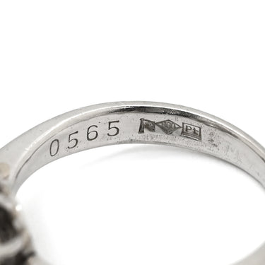 ノンブランド NON BRAND ダイヤモンド 1.171ct 0.565ct フラワーモチーフ プラチナシルバー Pt900 ダイヤモンド リング 指輪 プラチナ900 ホールマーク 8号