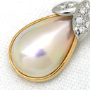 タサキ TASAKI マベパール ダイヤ パールホワイト×プラチナシルバー×イエローゴールド Pt900 K18YG パール ダイヤモンド ペンダントトップ 18K 750 YG プラチナ しずく型 ネックレストップ