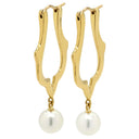 ミキモト MIKIMOTO あこやパール デザインピアス イエローゴールド K18YG パール ピアス MIKIMOTO 18K 750 YG ラウンドシェイプ フープ