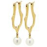 ミキモト MIKIMOTO あこやパール デザインピアス イエローゴールド K18YG パール ピアス MIKIMOTO 18K 750 YG ラウンドシェイプ フープ