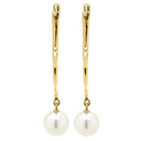 ミキモト MIKIMOTO あこやパール デザインピアス イエローゴールド K18YG パール ピアス MIKIMOTO 18K 750 YG ラウンドシェイプ フープ
