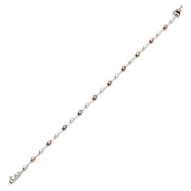 デビアス DE BEERS LINE ラインブレスレット ホワイトゴールド K18WG ダイヤモンド K18PG ブレスレット ダイヤ ブラウンダイヤ