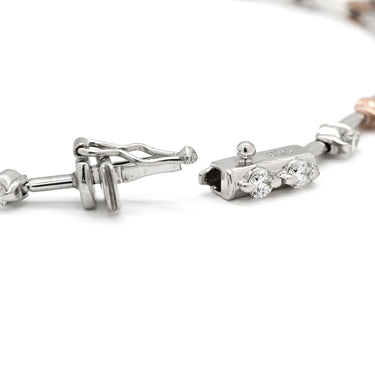 デビアス DE BEERS LINE ラインブレスレット ホワイトゴールド K18WG ダイヤモンド K18PG ブレスレット ダイヤ ブラウンダイヤ