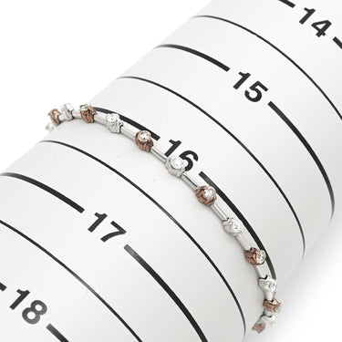 デビアス DE BEERS LINE ラインブレスレット ホワイトゴールド K18WG ダイヤモンド K18PG ブレスレット ダイヤ ブラウンダイヤ