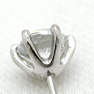 ノンブランド NON BRAND ダイヤモンドピアス 1.01ct 1.03ct プラチナシルバー Pt900 ダイヤモンド ピアス 1P 1粒 大粒