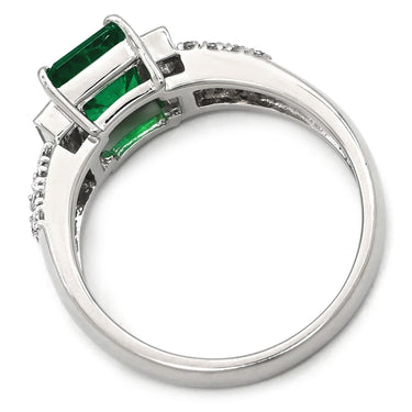 ノンブランド NON BRAND エメラルド 1.10ct ダイヤモンド グリーン×プラチナシルバー Pt900 エメラルド ダイヤモンド リング 指輪 緑 ステップカット プラチナ900 パヴェ 12号