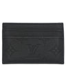 ルイヴィトン LOUIS VUITTON ポルト カルト ダブル M81415 ブラック レザー モノグラムシャドウ カードケース 黒 カード入れ