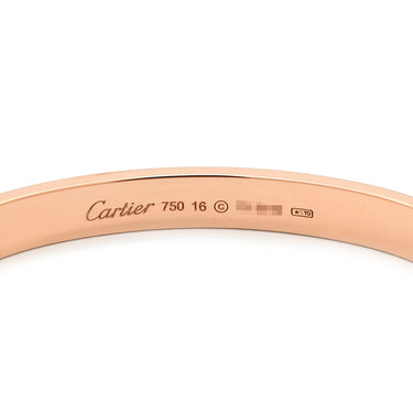 カルティエ Cartier LOVE ラブブレスレット クラシックモデル 旧型 B6067416 ピンクゴールド K18PG #16 ブレスレット Au750 18K バングル