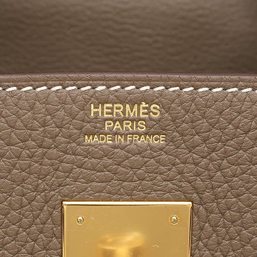エルメス HERMES バーキン30 エトゥープ トゴ ハンドバッグ ゴールド金具 グレージュ