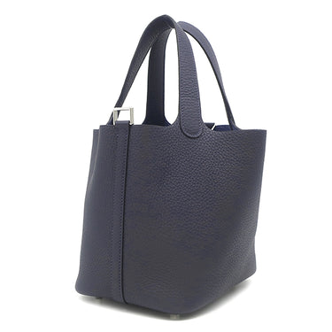 エルメス HERMES ピコタンロック PM ブルーニュイ トリヨンクレマンス ハンドバッグ シルバー金具 新品 未使用 紺 2025年製
