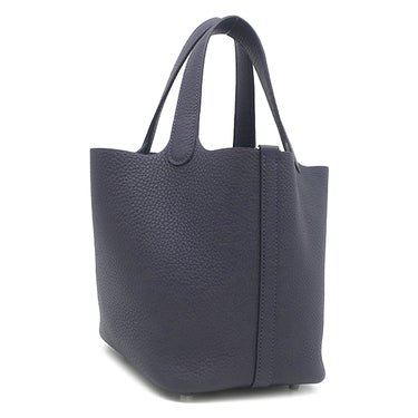エルメス HERMES ピコタンロック PM ブルーニュイ トリヨンクレマンス ハンドバッグ シルバー金具 新品 未使用 紺 2025年製