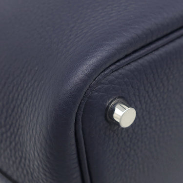 エルメス HERMES ピコタンロック PM ブルーニュイ トリヨンクレマンス ハンドバッグ シルバー金具 新品 未使用 紺 2025年製