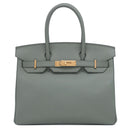 エルメス HERMES バーキン30 ヴェールアマンド ヴォーエプソン ハンドバッグ ゴールド金具