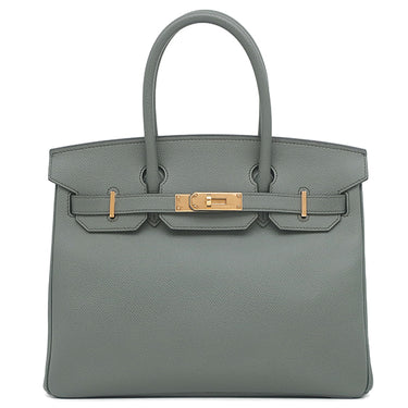 エルメス HERMES バーキン30 ヴェールアマンド ヴォーエプソン ハンドバッグ ゴールド金具