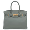 エルメス HERMES バーキン30 ヴェールアマンド ヴォーエプソン ハンドバッグ ゴールド金具