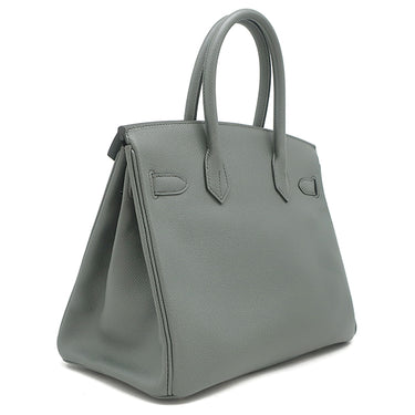 エルメス HERMES バーキン30 ヴェールアマンド ヴォーエプソン ハンドバッグ ゴールド金具
