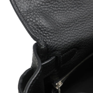 エルメス HERMES ケリー28 内縫い ブラック トゴ 2WAYバッグ シルバー金具 黒