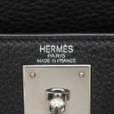 エルメス HERMES ケリー28 内縫い ブラック トゴ 2WAYバッグ シルバー金具 黒