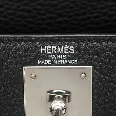 エルメス HERMES ケリー28 内縫い ブラック トゴ 2WAYバッグ シルバー金具 黒