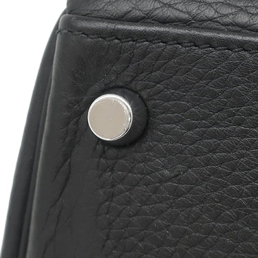 エルメス HERMES ケリー28 内縫い ブラック トゴ 2WAYバッグ シルバー金具 黒