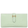 エルメス HERMES ベアンスフレ ヴェールデュー アリゲーターマット 長財布 ゴールド金具 新品 未使用 薄緑 クロコ 二つ折り 2025年製