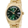 腕時計 ロレックス ROLEX デイデイト 36 118238 ランダム番 自動巻き メンズ メーカーOH済 ランダム番 K18YG無垢 グリーン フルーテッドベゼル